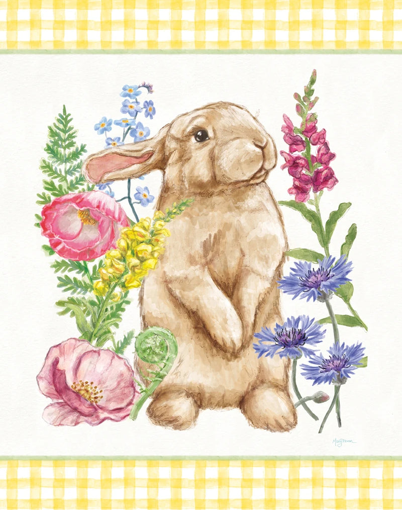 Sunny Bunny III Checker Border by Mary Urban