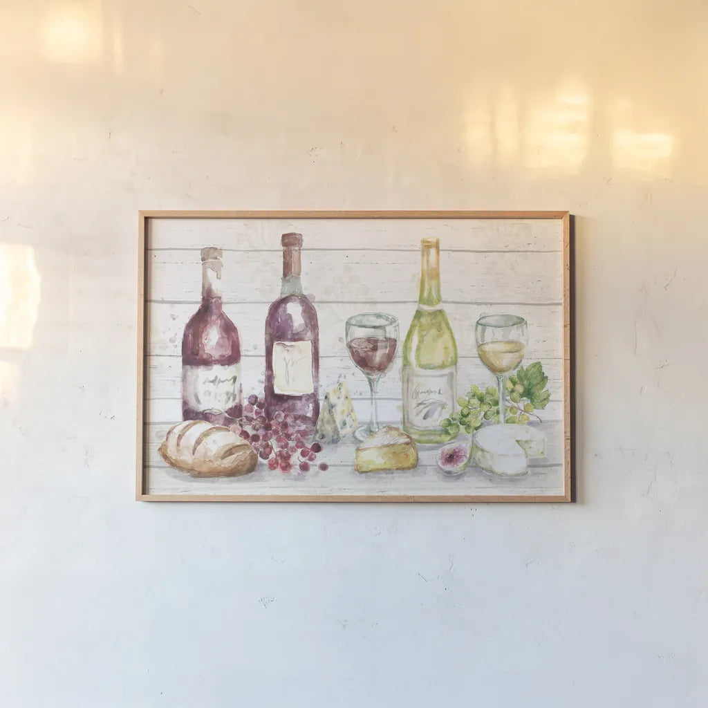 Sweet Vines I by Mary Urban. shown as a paper print in a natural frame. Available as a archival giclee rolled canvas, fine art paper, or poster print. SKU 61034i.