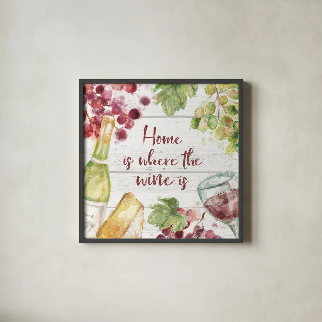 Sweet Vines IV by Mary Urban. Shown in a sleek black glass frame for a contemporary gallery look. Available as an archival giclee rolled canvas, fine art paper, or poster print. SKU 61037a.