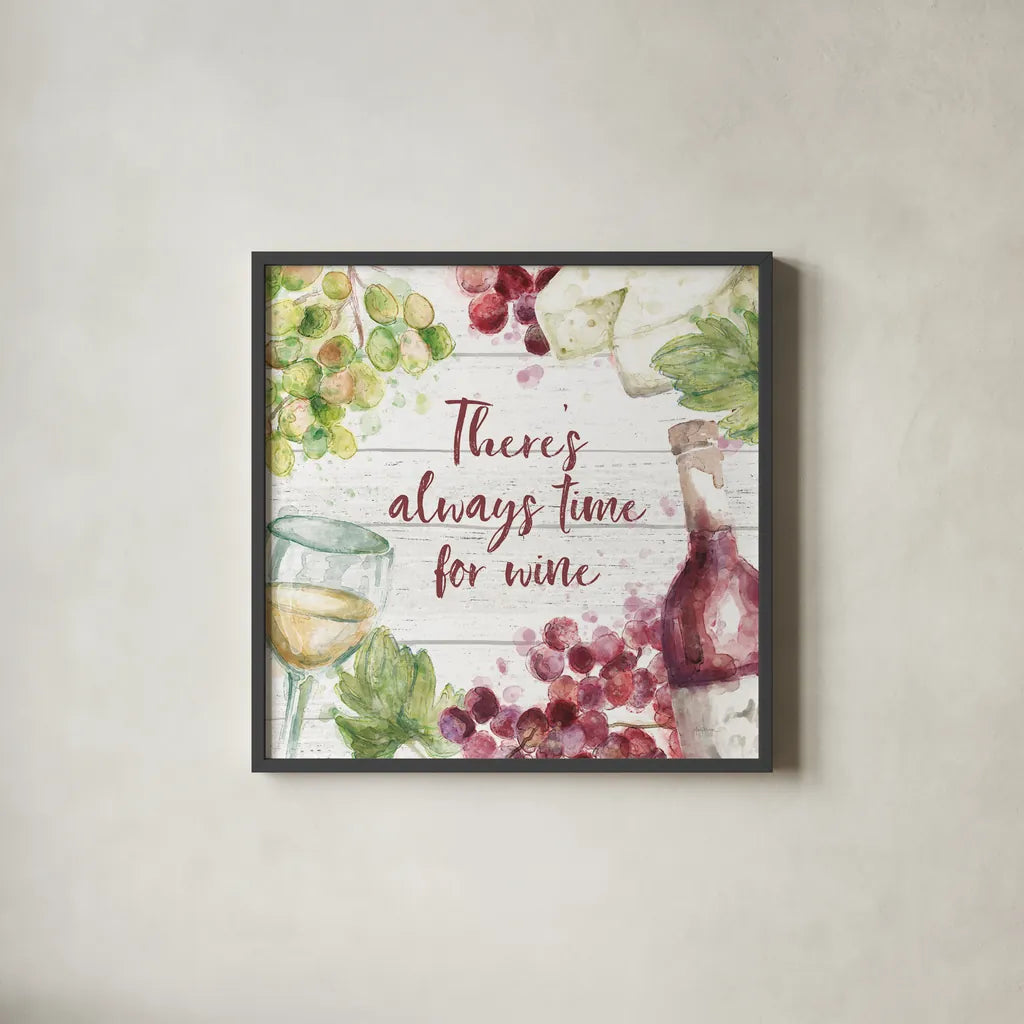 Sweet Vines V by Mary Urban. Shown in a sleek black glass frame for a contemporary gallery look. Available as an archival giclee rolled canvas, fine art paper, or poster print. SKU 61038a.