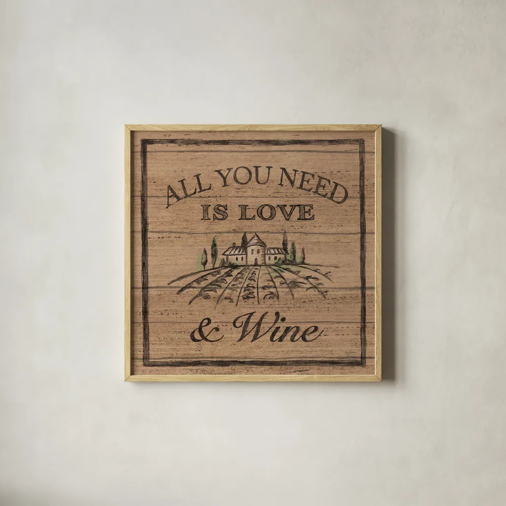 Sweet Vines VII by Mary Urban. Shown in a natural wood glass frame for a timeless modern aesthetic. Available as an archival giclee rolled canvas, fine art paper, or poster print. SKU 61040a.