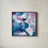 Trial and Airy Nebula by Mary Urban. Shown in a sleek black glass frame for a contemporary gallery look. Available as an archival giclee rolled canvas, fine art paper, or poster print. SKU 36450a.