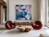 Trial and Airy Nebula by Mary Urban. Shown as extra-large giant wall art in a modern living room. Available as an archival giclee rolled canvas, fine art paper, or poster print. SKU 36450a.