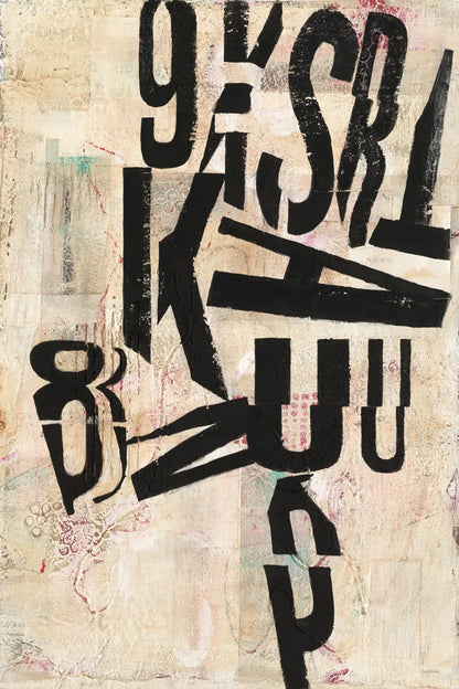 Type Abstraction I by Mary Urban. SKU 34408h. Archival Giclee Fine art print for wall decor.