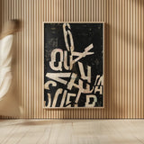 Type Abstraction II by Mary Urban. shown as over sized large wall art. Available as an archival giclee rolled canvas, fine art paper, or poster print. SKU 34409h.