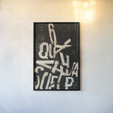Type Abstraction II by Mary Urban. shown as a paper print in a black flame. Available as a archival giclee rolled canvas, fine art paper, or poster print. SKU 34409h.