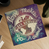 Universe Galaxy Love Makes by Mary Urban. Shown as a detailed flat fine art print, highlighting archival giclee quality. Available as an archival giclee rolled canvas, fine art paper, or poster print. SKU 18444a.