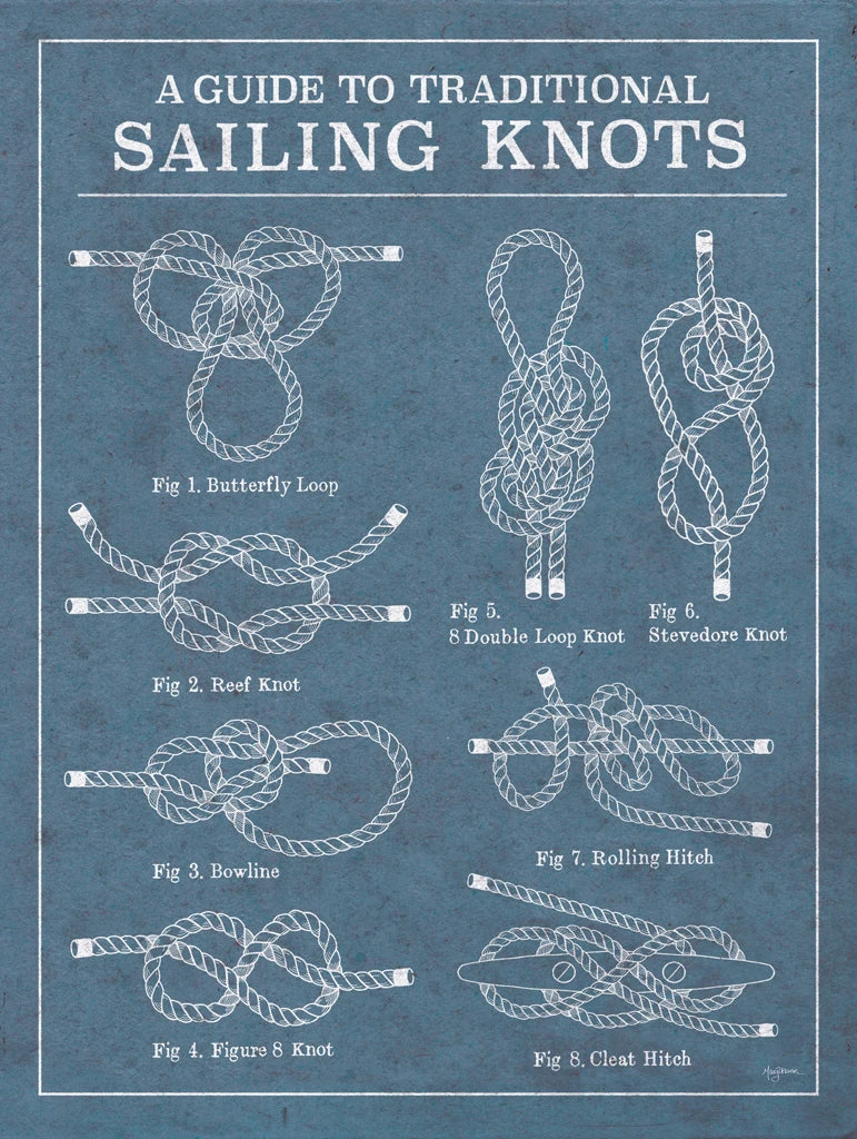 Vintage Sailing Knots I no Wood by Mary Urban