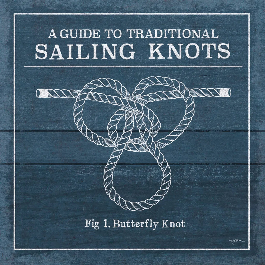 Vintage Sailing Knots II by Mary Urban. SKU 33539a. Archival Giclee Fine art print for wall decor.
