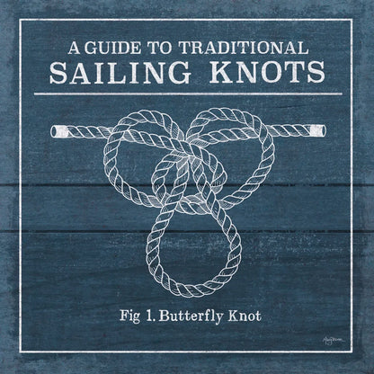Vintage Sailing Knots II by Mary Urban. SKU 33539a. Archival Giclee Fine art print for wall decor.