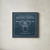 Vintage Sailing Knots II by Mary Urban. Shown in a sleek black glass frame for a contemporary gallery look. Available as an archival giclee rolled canvas, fine art paper, or poster print. SKU 33539a.