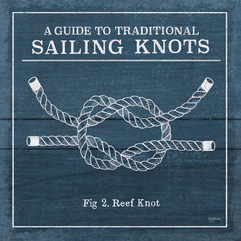 Vintage Sailing Knots III by Mary Urban. SKU 33540a. Archival Giclee Fine art print for wall decor.