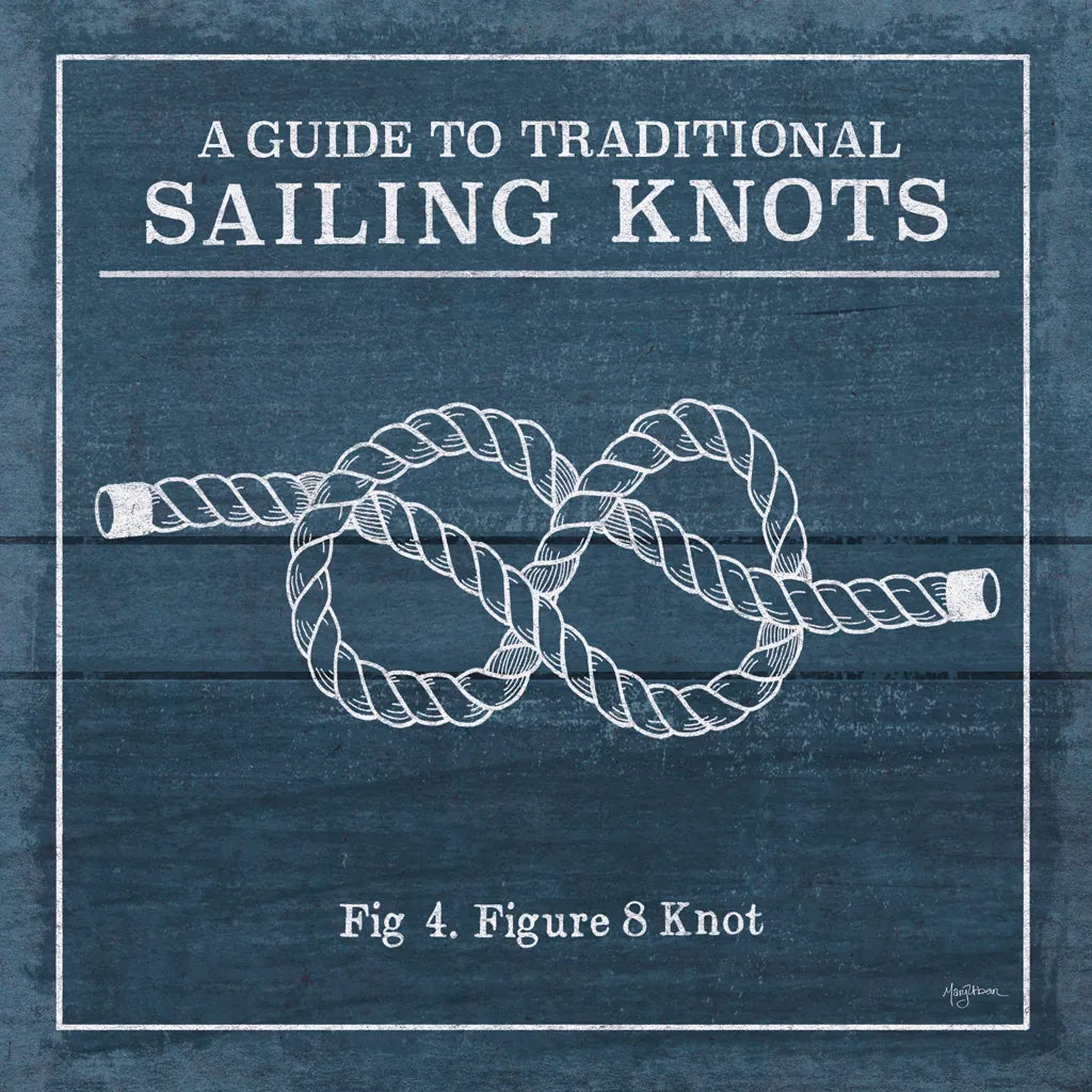 Vintage Sailing Knots IV by Mary Urban. SKU 33541a. Archival Giclee Fine art print for wall decor.