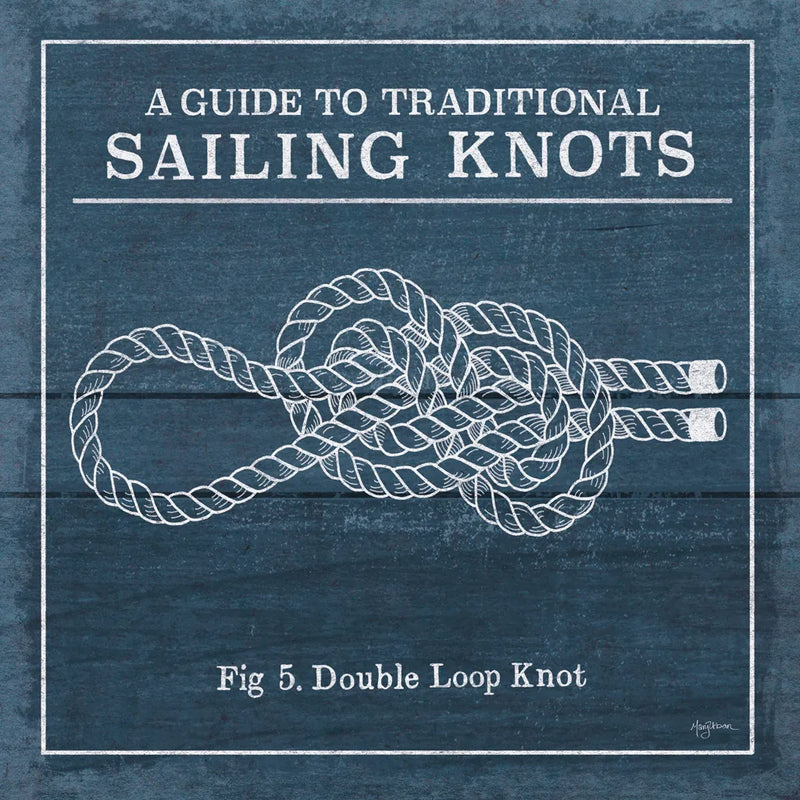 Vintage Sailing Knots V by Mary Urban. SKU 33542a. Archival Giclee Fine art print for wall decor.