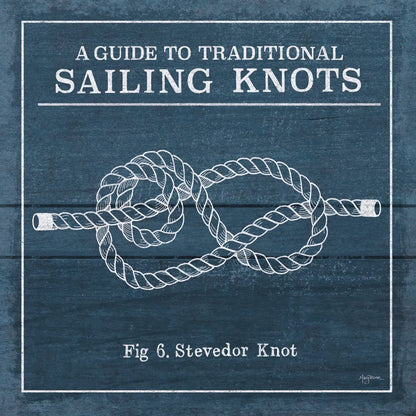 Vintage Sailing Knots VI by Mary Urban. SKU 33543a. Archival Giclee Fine art print for wall decor.