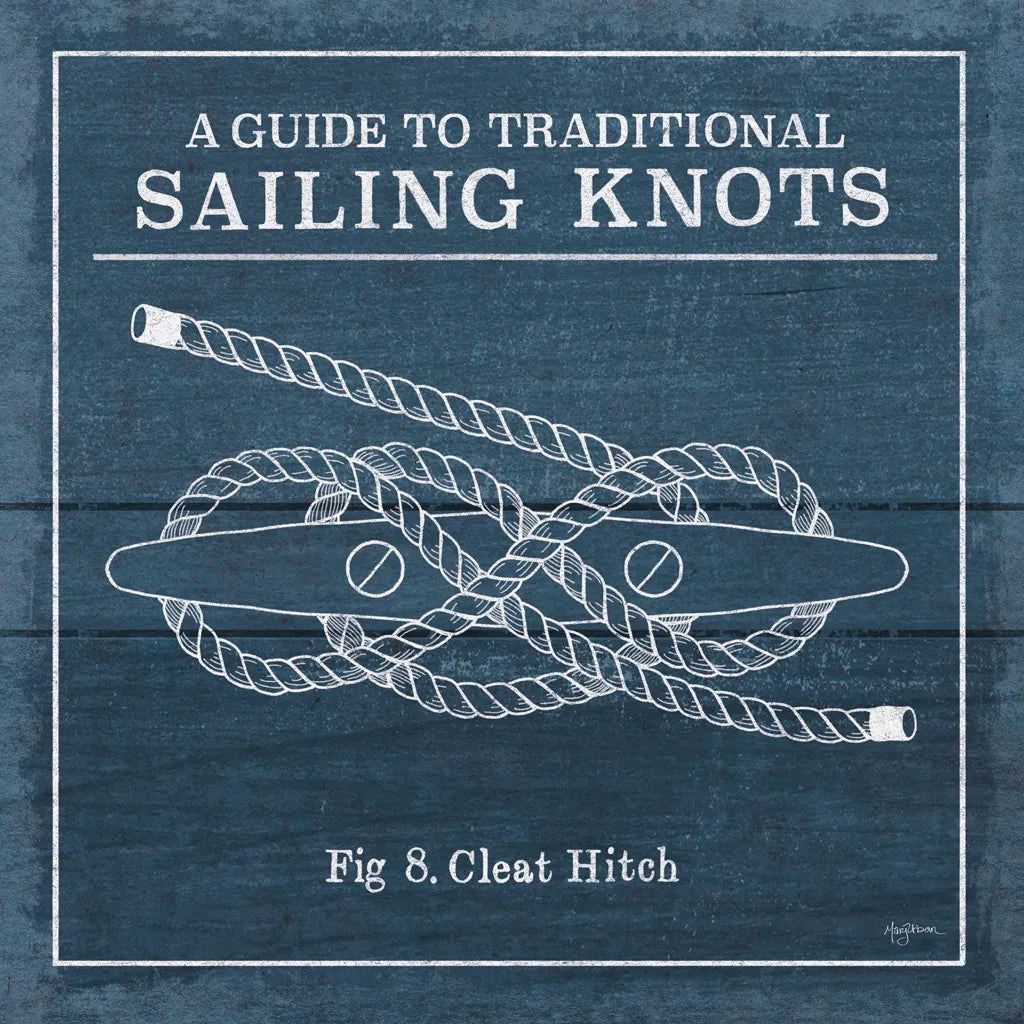 Vintage Sailing Knots VII by Mary Urban. SKU 33544a. Archival Giclee Fine art print for wall decor.