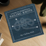 Vintage Sailing Knots VIII by Mary Urban. Shown as a detailed flat fine art print, highlighting archival giclee quality. Available as an archival giclee rolled canvas, fine art paper, or poster print. SKU 33545a.