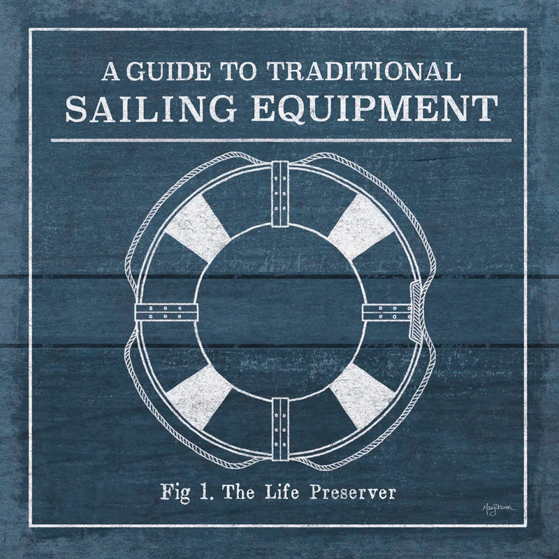 Vintage Sailing Knots X by Mary Urban. SKU 54515a. Archival Giclee Fine art print for wall decor.