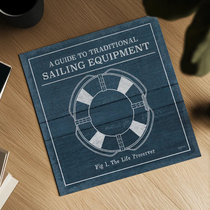 Vintage Sailing Knots X by Mary Urban. Shown as a detailed flat fine art print, highlighting archival giclee quality. Available as an archival giclee rolled canvas, fine art paper, or poster print. SKU 54515a.