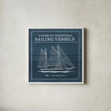 Vintage Sailing Knots XI by Mary Urban. Shown in a crisp white glass frame for a clean and minimalist style. Available as an archival giclee rolled canvas, fine art paper, or poster print. SKU 54516a.