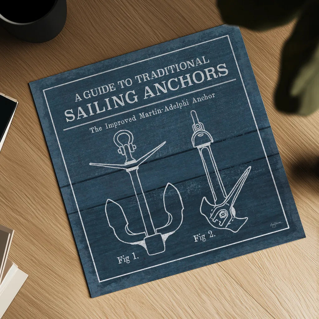 Vintage Sailing Knots XII by Mary Urban. Shown as a detailed flat fine art print, highlighting archival giclee quality. Available as an archival giclee rolled canvas, fine art paper, or poster print. SKU 54517a.
