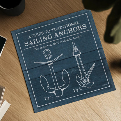 Vintage Sailing Knots XII by Mary Urban. Shown as a detailed flat fine art print, highlighting archival giclee quality. Available as an archival giclee rolled canvas, fine art paper, or poster print. SKU 54517a.