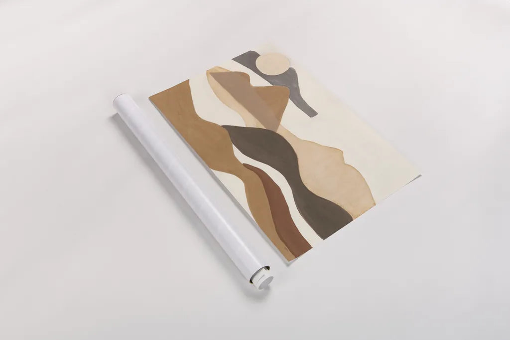 Warm Adobe Boho by Mary Urban. shown as a rolled paper print. Available as archival giclee rolled canvas, fine art paper, or poster print. SKU 74763i.