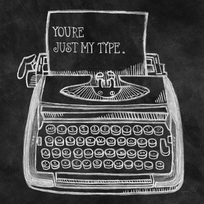 Youre My Type by Mary Urban. SKU 25595a. Archival Giclee Fine art print for wall decor.