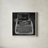 Youre My Type by Mary Urban. Shown in a crisp white glass frame for a clean and minimalist style. Available as an archival giclee rolled canvas, fine art paper, or poster print. SKU 25595a.