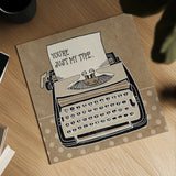 Youre My Type Taupe by Mary Urban. Shown as a detailed flat fine art print, highlighting archival giclee quality. Available as an archival giclee rolled canvas, fine art paper, or poster print. SKU 20959a.