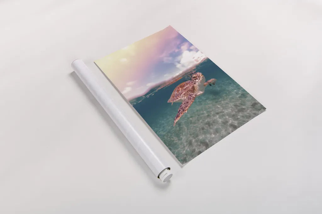 Above and Below by Max Blakesberg Studios. shown as a rolled paper print. Available as archival giclee rolled canvas, fine art paper, or poster print. SKU 90884h.