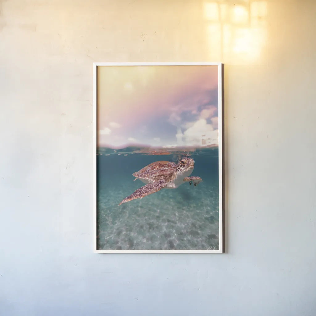 Above and Below by Max Blakesberg Studios. shown as a paper print in a white frame. Available as a archival giclee rolled canvas, fine art paper, or poster print. SKU 90884h.