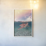 Above and Below by Max Blakesberg Studios. shown as a paper print in a white frame. Available as a archival giclee rolled canvas, fine art paper, or poster print. SKU 90884h.