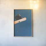 Airtime by Max Blakesberg Studios. shown as a paper print in a natural frame. Available as a archival giclee rolled canvas, fine art paper, or poster print. SKU 92618h.