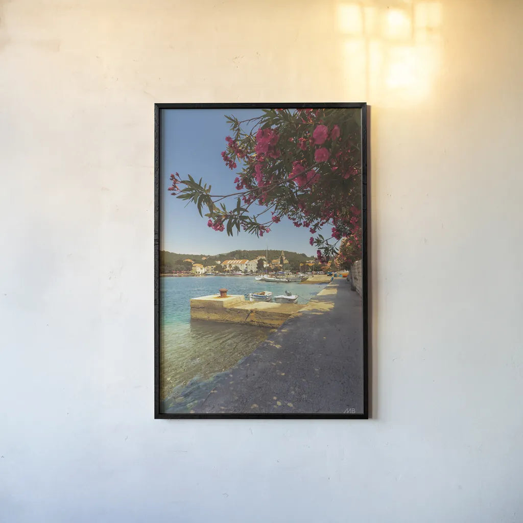 Beauty of Croatia by Max Blakesberg Studios. shown as a paper print in a black flame. Available as a archival giclee rolled canvas, fine art paper, or poster print. SKU 90981h.
