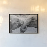 Besties by Max Blakesberg Studios. shown as a paper print in a black flame. Available as a archival giclee rolled canvas, fine art paper, or poster print. SKU 93609i.