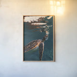 Blowing Bubbles by Max Blakesberg Studios. shown as a paper print in a natural frame. Available as a archival giclee rolled canvas, fine art paper, or poster print. SKU 90885h.