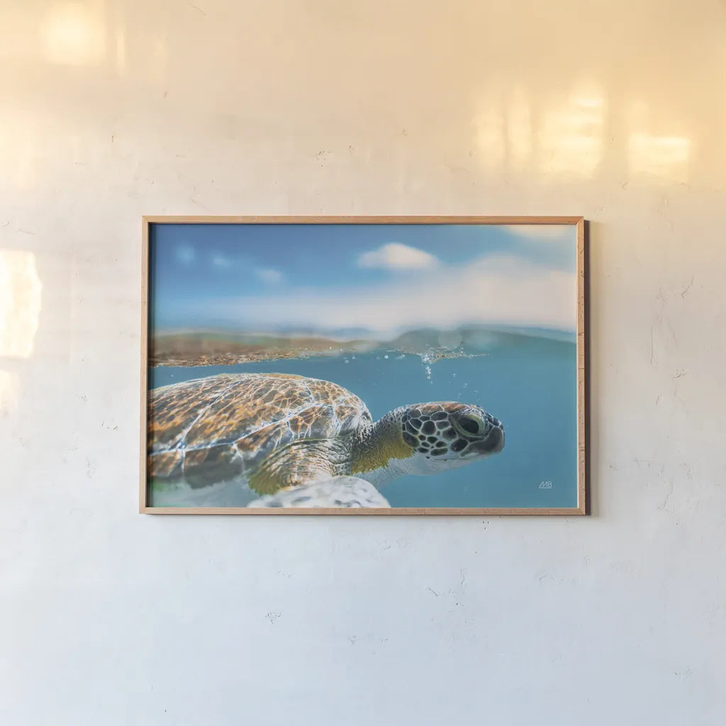 Blowing Bubbles by Max Blakesberg Studios. shown as a paper print in a natural frame. Available as a archival giclee rolled canvas, fine art paper, or poster print. SKU 92805i.