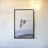Catching Air by Max Blakesberg Studios. shown as a paper print in a black flame. Available as a archival giclee rolled canvas, fine art paper, or poster print. SKU 91387h.