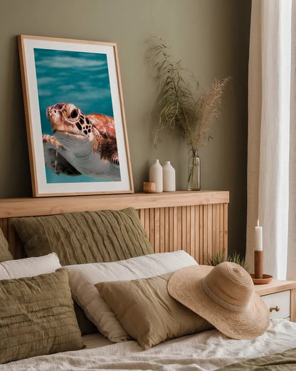 Close Up by Max Blakesberg Studios. shown as a paper print in a natural frame. Available as a archival giclee rolled canvas, fine art paper, or poster print. SKU 90882h.