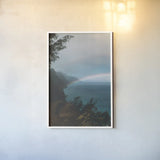 Double Rainbow by Max Blakesberg Studios. shown as a paper print in a white frame. Available as a archival giclee rolled canvas, fine art paper, or poster print. SKU 92681h.