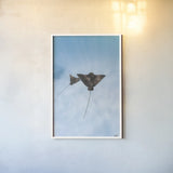Eagle Ray Duo by Max Blakesberg Studios. shown as a paper print in a white frame. Available as a archival giclee rolled canvas, fine art paper, or poster print. SKU 90846h.