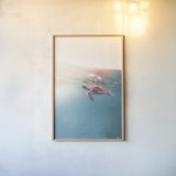 Float On by Max Blakesberg Studios. shown as a paper print in a natural frame. Available as a archival giclee rolled canvas, fine art paper, or poster print. SKU 92682h.