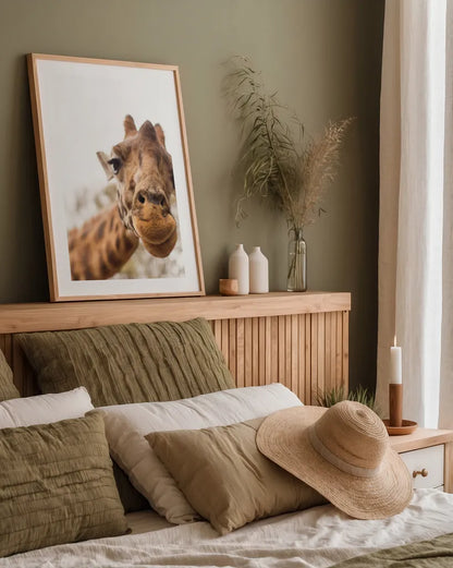 Funny Face I by Max Blakesberg Studios. shown as a paper print in a natural frame. Available as a archival giclee rolled canvas, fine art paper, or poster print. SKU 93616h.