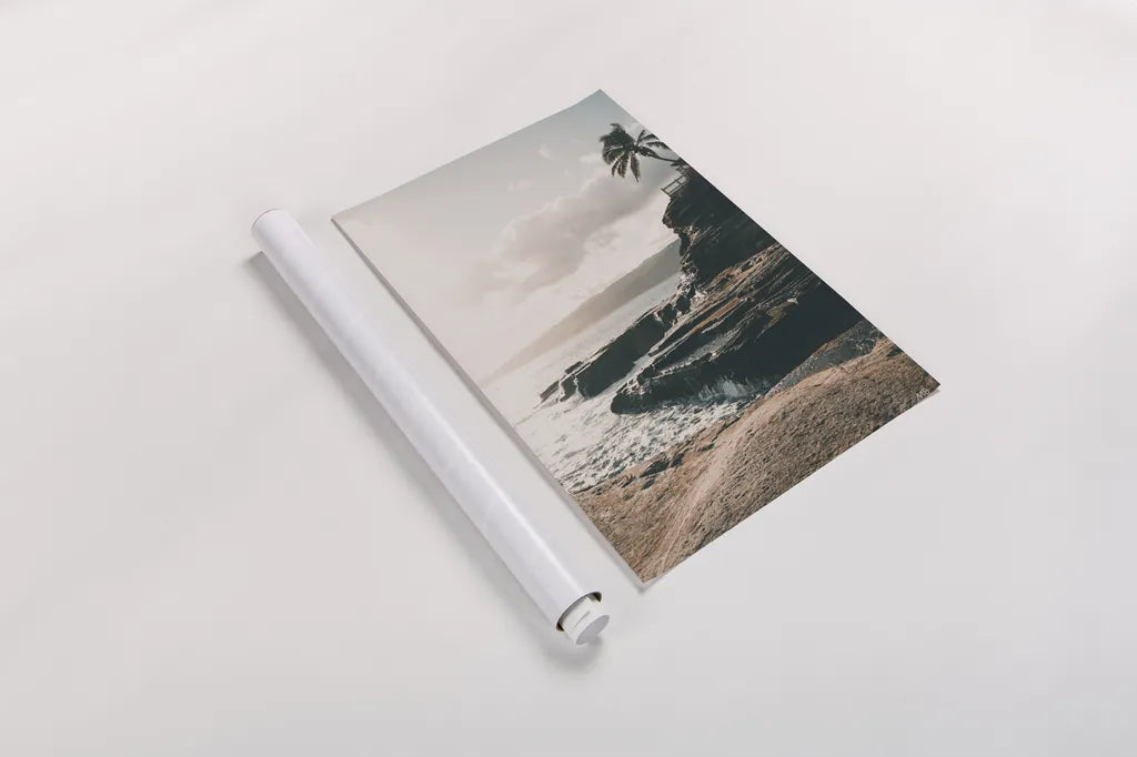 Happy in Hawaii by Max Blakesberg Studios. shown as a rolled paper print. Available as archival giclee rolled canvas, fine art paper, or poster print. SKU 95340h.