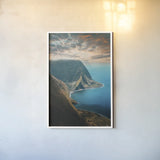 Hawaiian Coast by Max Blakesberg Studios. shown as a paper print in a white frame. Available as a archival giclee rolled canvas, fine art paper, or poster print. SKU 91848h.