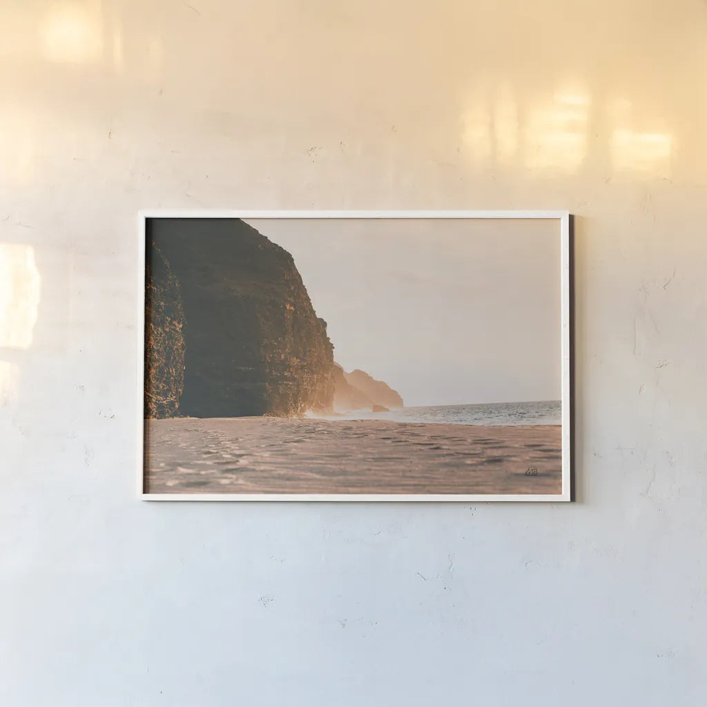 Hawaiian Glow by Max Blakesberg Studios. shown as a paper print in a white frame. Available as a archival giclee rolled canvas, fine art paper, or poster print. SKU 91006i.