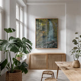 Hawaiian Hideaway by Max Blakesberg Studios. shown as a print in a natural wood frame in a dining room. Available as a archival giclee rolled canvas, fine art paper, or poster print. SKU 91393h.