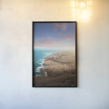 Hawaiian Shoreline by Max Blakesberg Studios. shown as a paper print in a black flame. Available as a archival giclee rolled canvas, fine art paper, or poster print. SKU 90832h.