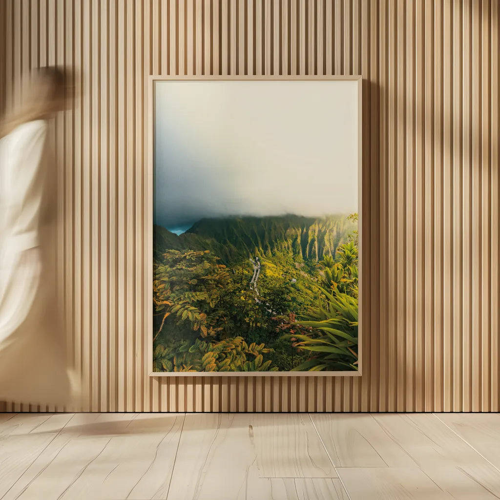 Hawaiian Tropics by Max Blakesberg Studios. shown as over sized large wall art. Available as an archival giclee rolled canvas, fine art paper, or poster print. SKU 91847h.